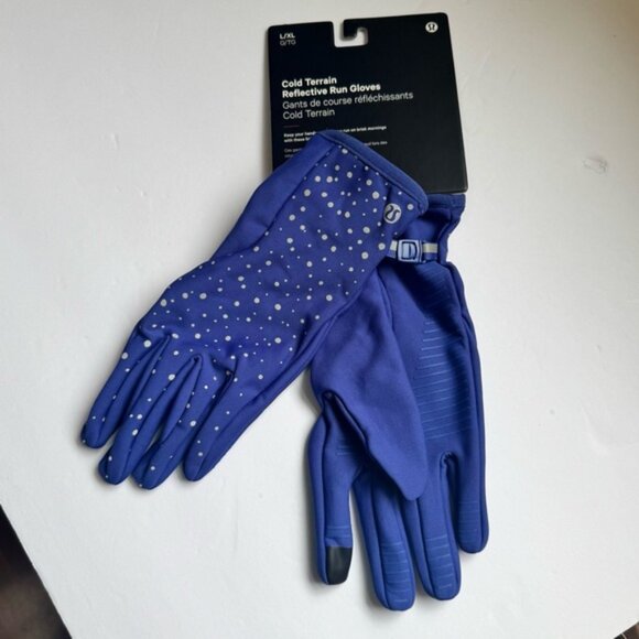Lululemon NEW Run forItAll Reflective GlovesTech Water Repellent Fleece Stretch - Picture 4 of 16